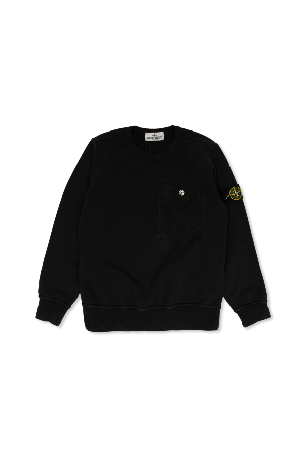 Black Sweatshirt with logo patch Stone Island Junior - Vitkac Japan